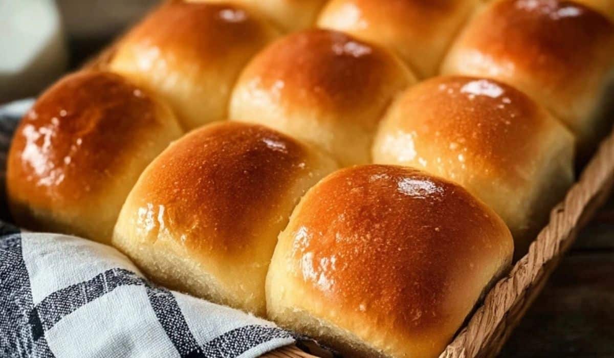 Easy 30-Minute Dinner Rolls served warm in a rustic basket